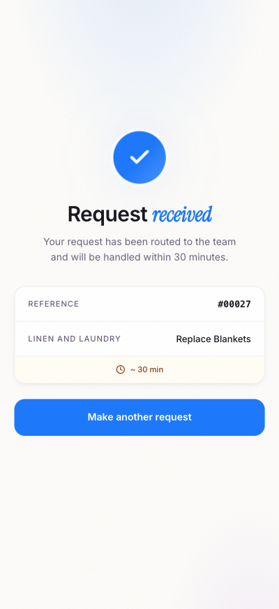 Digital Rooms — Request received confirmation